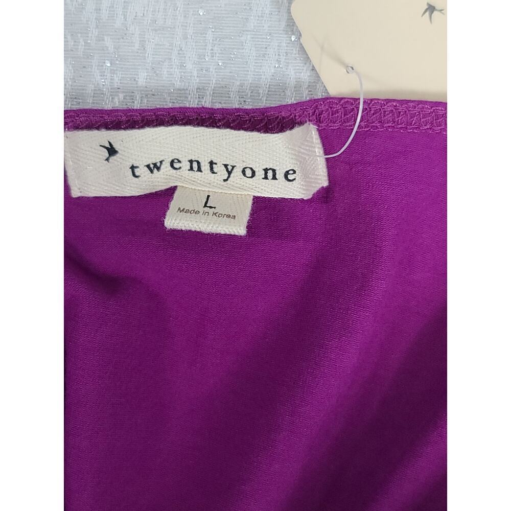 Twenty-one Y2K lace trim vintage women's tank purple NWT Size Large festival - Picture 6 of 6